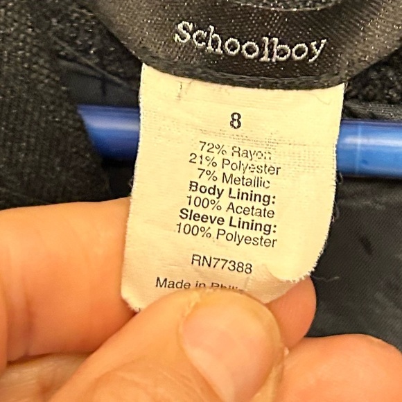 J. Crew black denim schoolboy 87 Regent Blazer Button Pockets size 8 - Picture 8 of 9